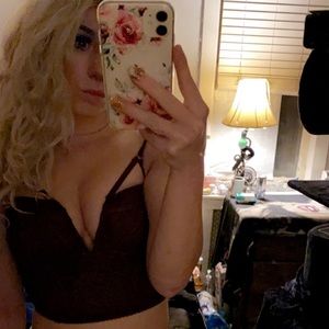 Dark purple maroon lingerie top